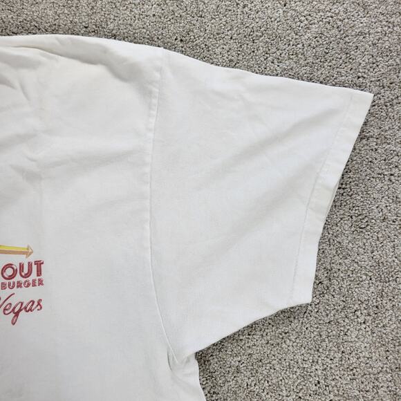 VTG IN-N-OUT Burger Las Vegas‎ Hanes T-Shirt Mens XL White Red Hot Rod Back Y2K - Picture 9 of 16